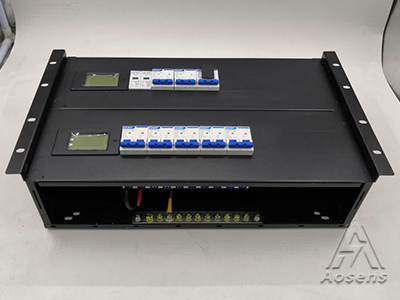 6U AB雙路電源分配單元 正泰空開 數(shù)顯電流電壓表